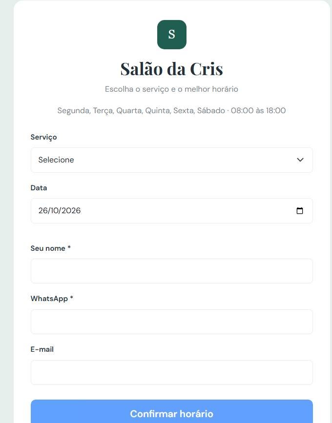 Agendamento online do DS Care para clientes de salões de beleza